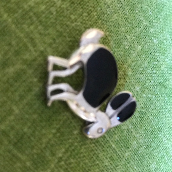 Sterling silver jewelry 1 inch pendant rabbit - Picture 2 of 7